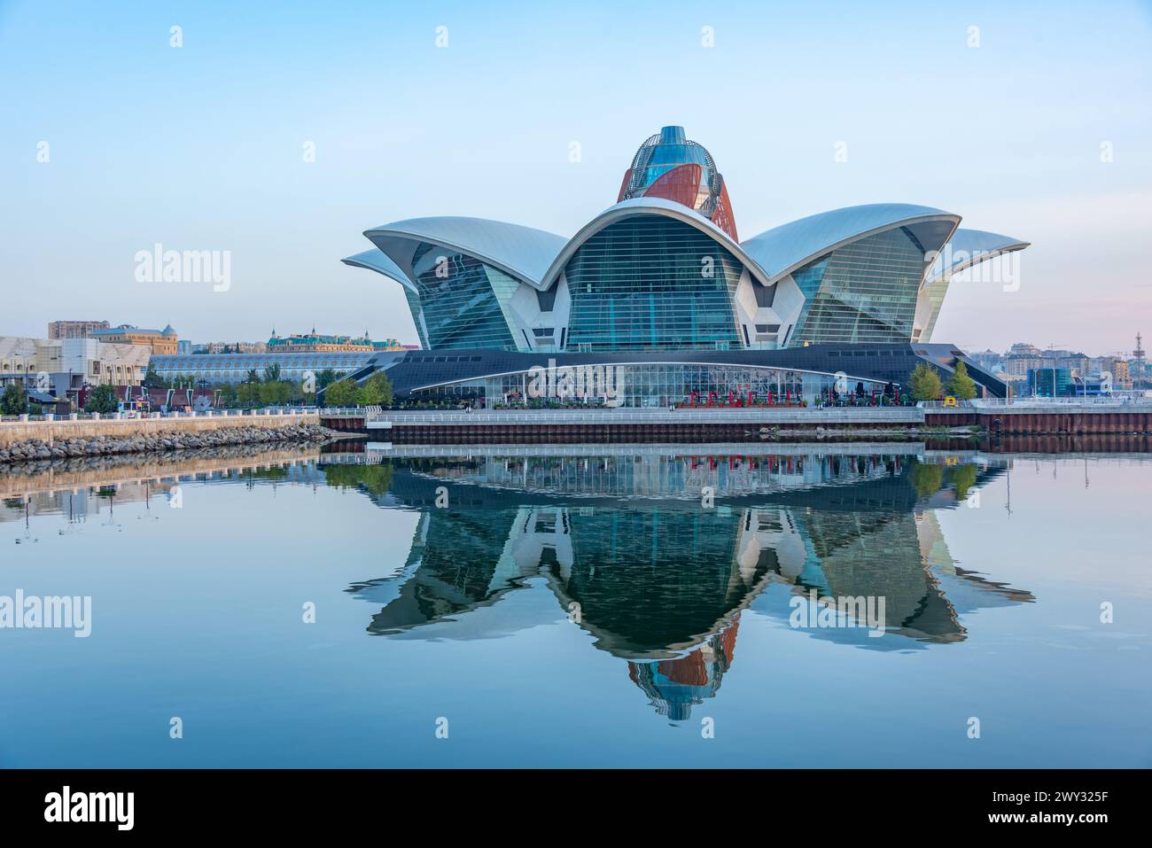 Sunset at Deniz mall in Baku, Azerbaijan Stock Photo