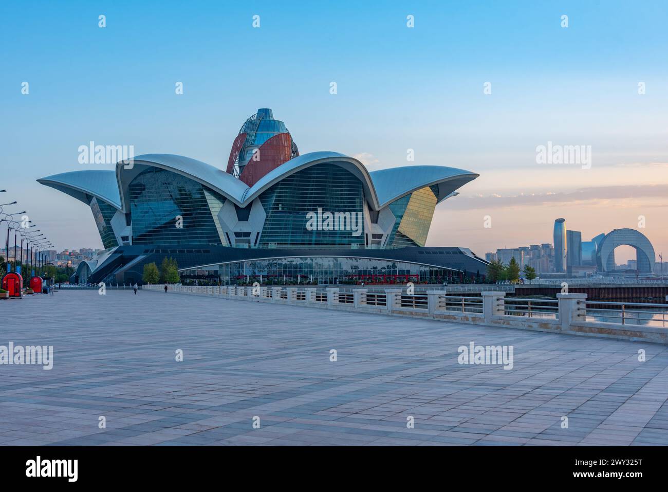 Sunset at Deniz mall in Baku, Azerbaijan Stock Photo