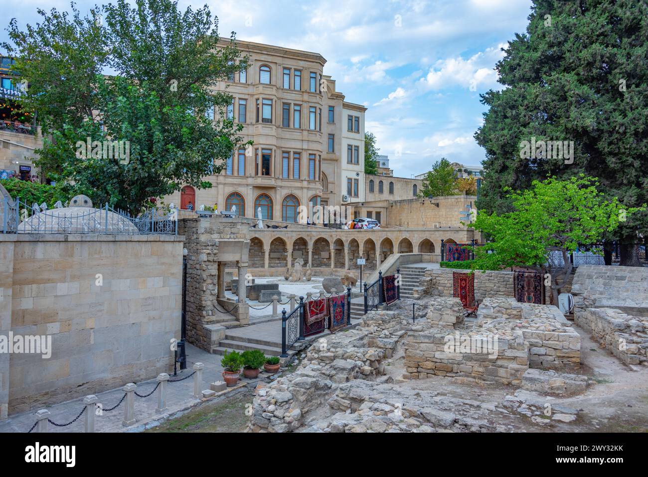 Ruins at the bazar square in Baku, Azerbaijan Stock Photo