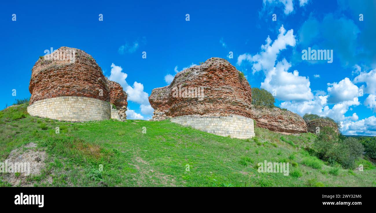 The ruins of the ancient city walls of Gabala in Azerbaijan Stock Photo ...