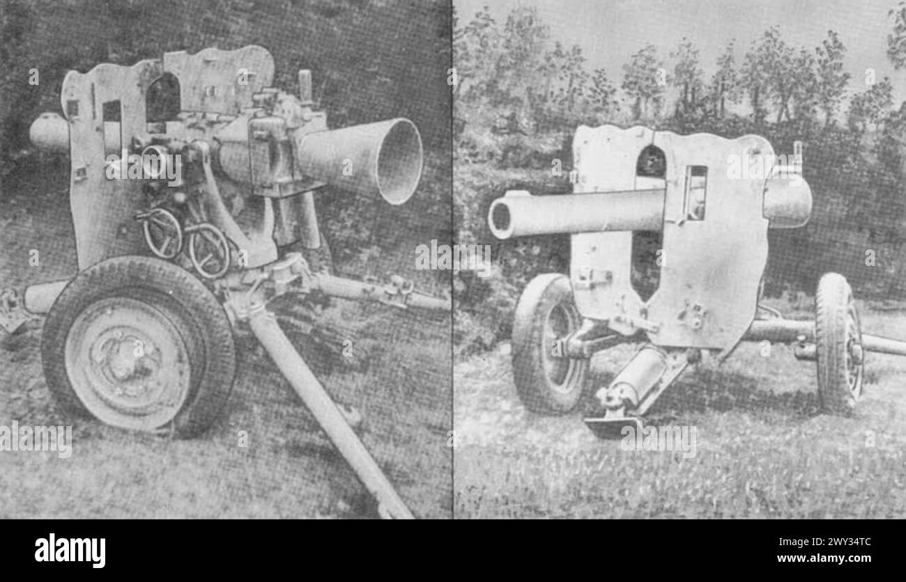 105 mm LG 42 german recoilless gun Stock Photo