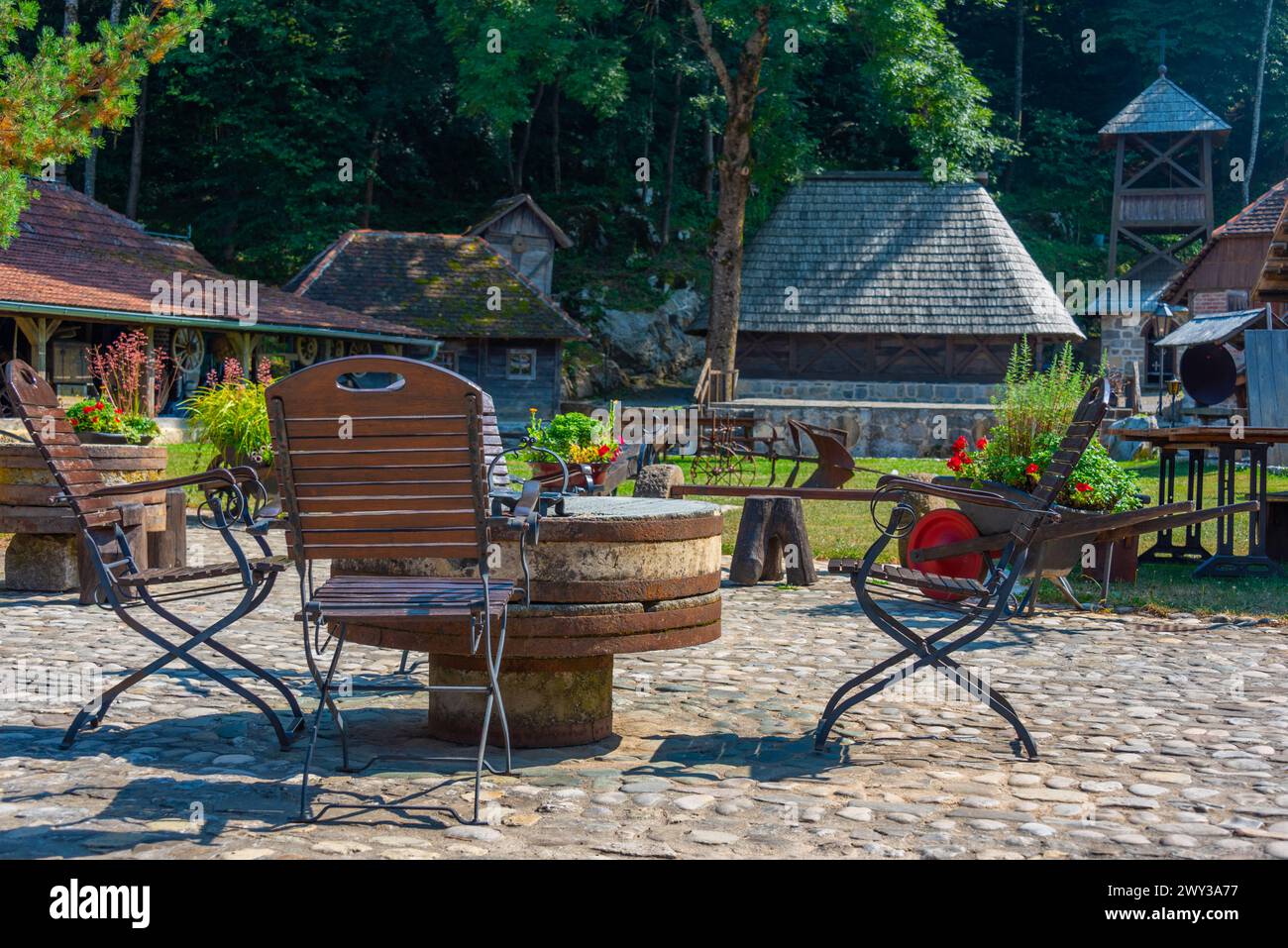 Ljubacke Doline ethno village in bosnia and Herzegovina Stock Photo