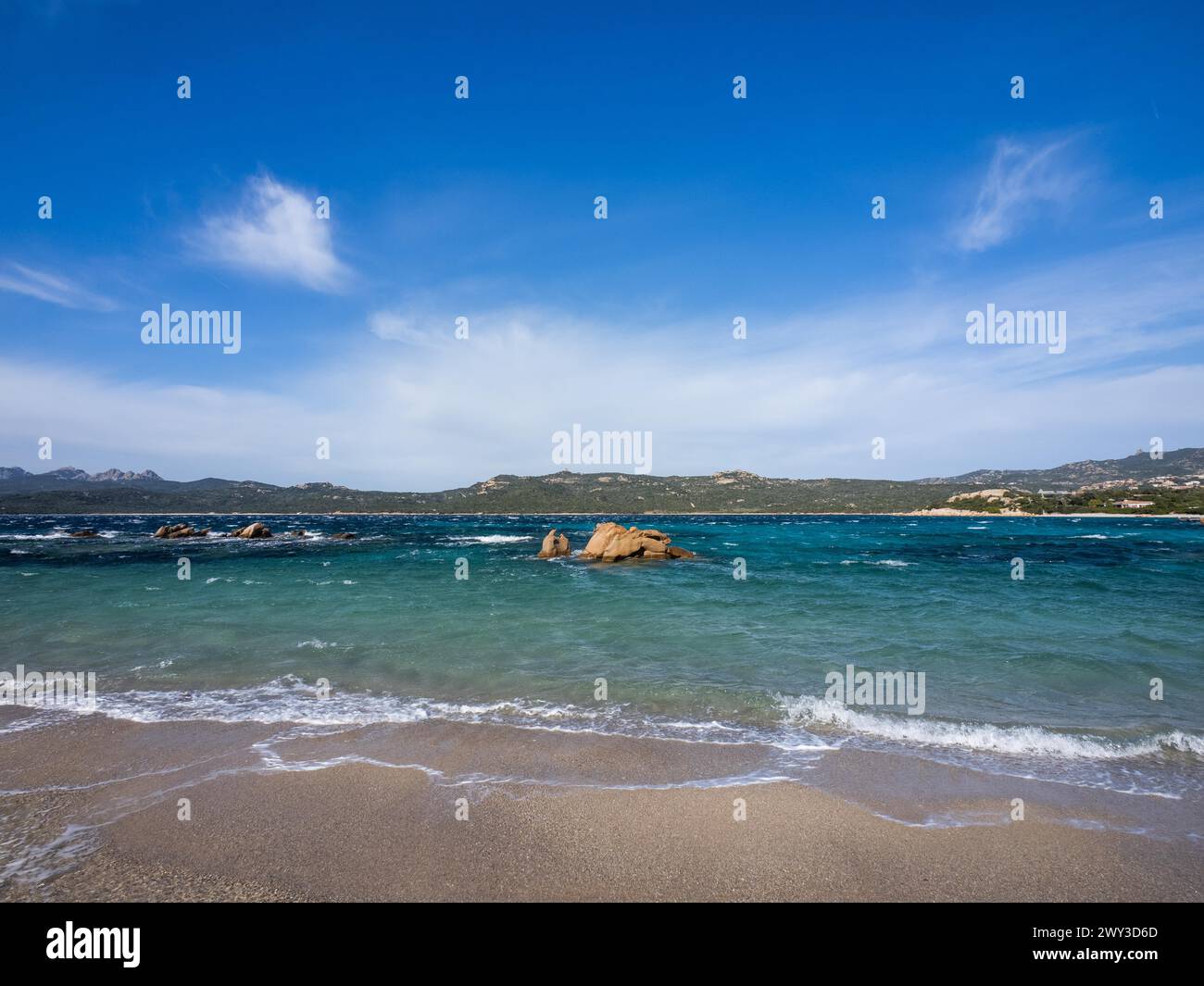 Rock formation in the sea, Spiaggia Capriccioli, Costa Smeralda ...