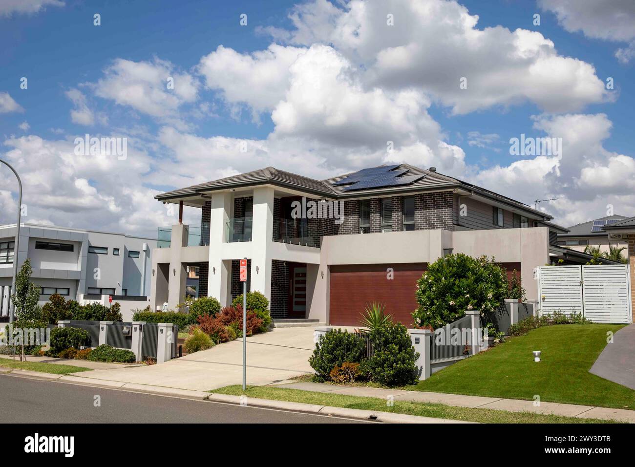 Kellyville, suburb of Sydney new homes and houses on Bruhn street, Greater Western Sydney,NSW,Australia,2024 Stock Photo