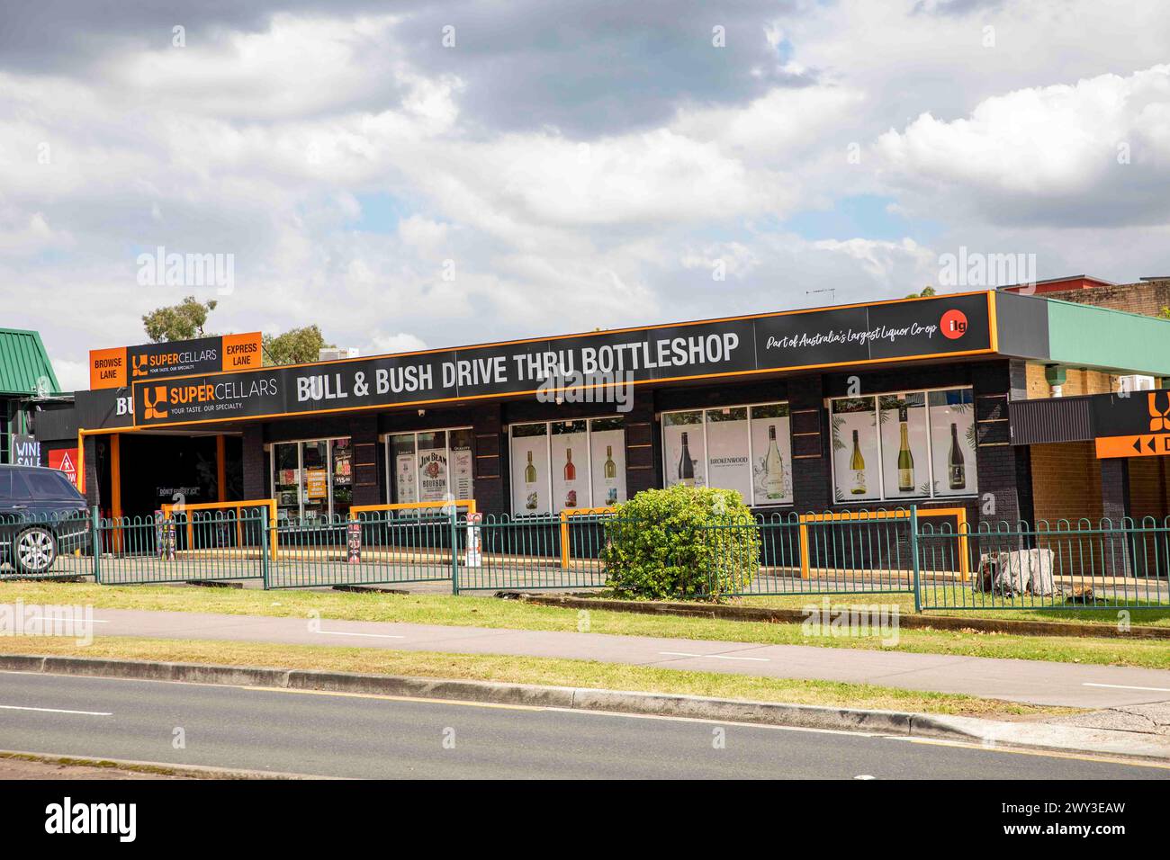 Sydney,Australia, drive through liquor store bottle shop selling alcohol wines, beer and spirits