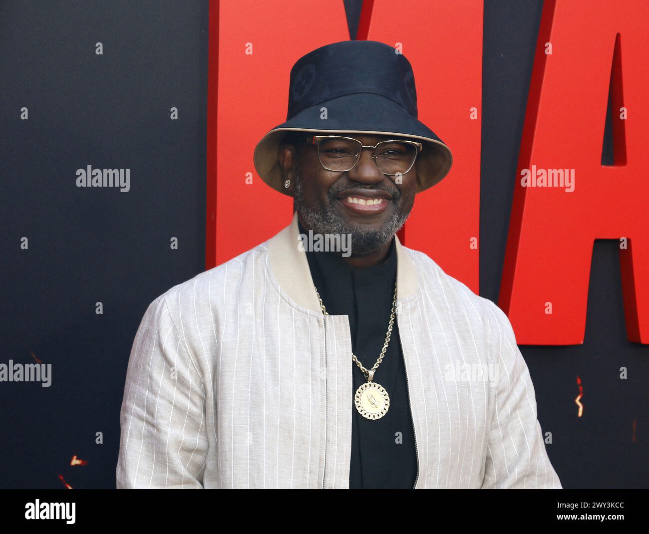 Los Angeles, California, USA - 03 Apr 2024, Lil Rel Howery at the Los Angeles premiere of 'Monkey Man' held at the TCL Chinese Theater in Hollywood, USA on April 3, 2024. Stock Photo