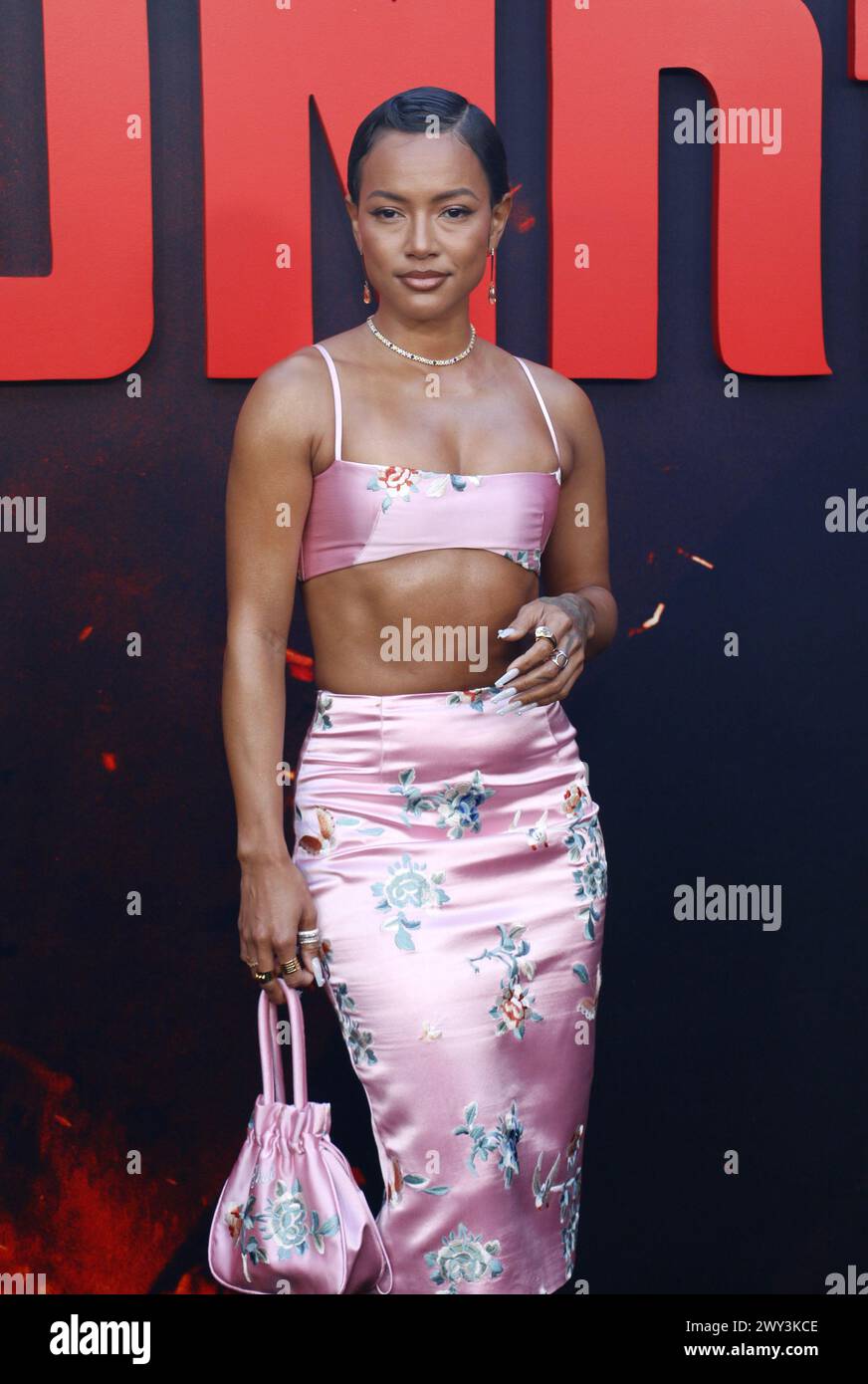 Los Angeles, California, USA - 03 Apr 2024, Karrueche Tran at the Los Angeles premiere of 'Monkey Man' held at the TCL Chinese Theater in Hollywood, USA on April 3, 2024. Stock Photo