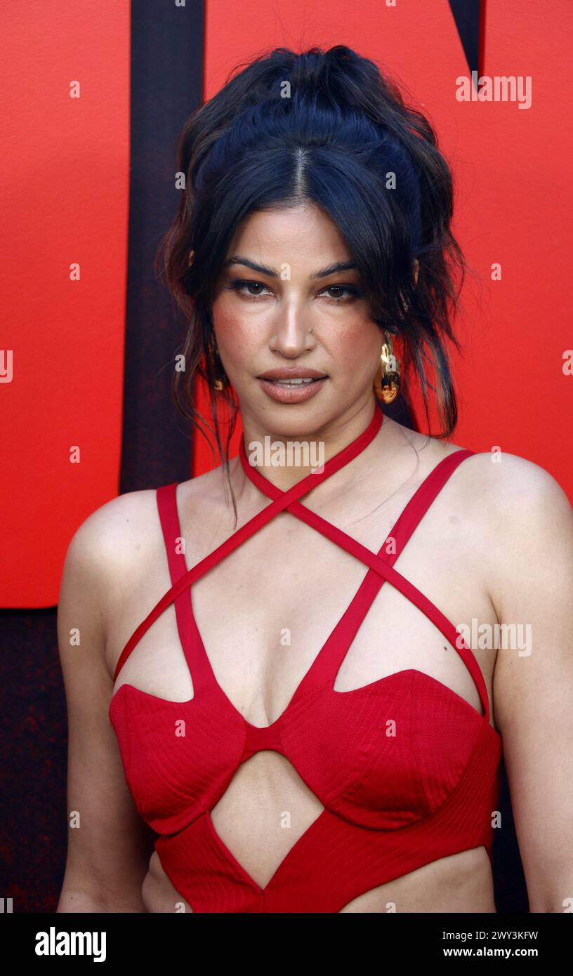 Los Angeles, California, USA - 03 Apr 2024, Richa Moorjani at the Los Angeles premiere of 'Monkey Man' held at the TCL Chinese Theater in Hollywood, USA on April 3, 2024. Stock Photo