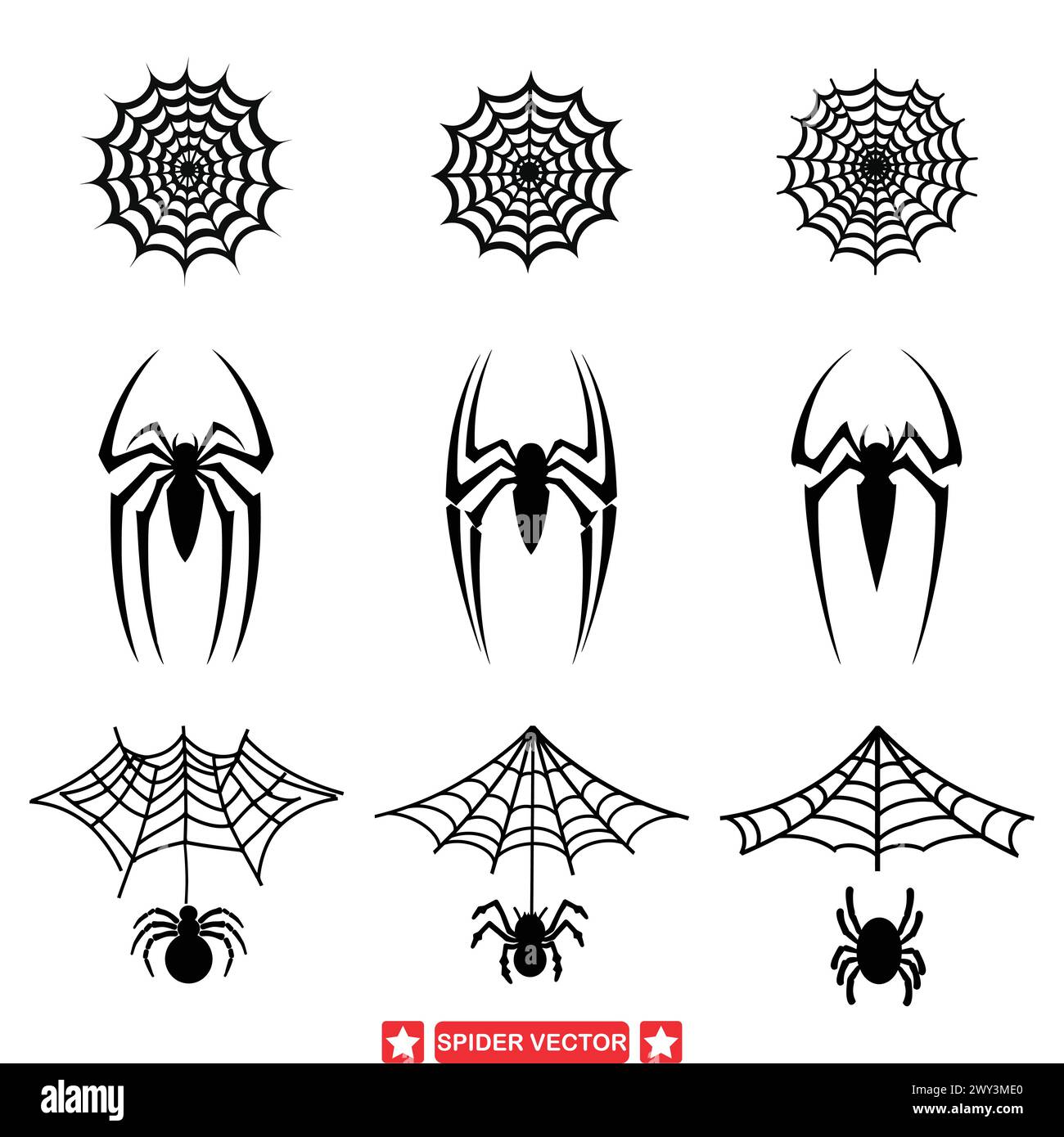 Creepy Crawler Striped Spider Body