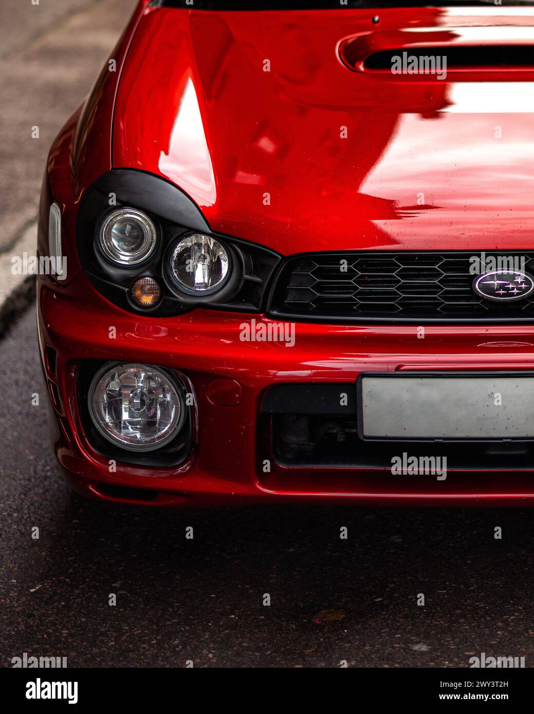 A Japanese classic car parked outdoors Stock Photo