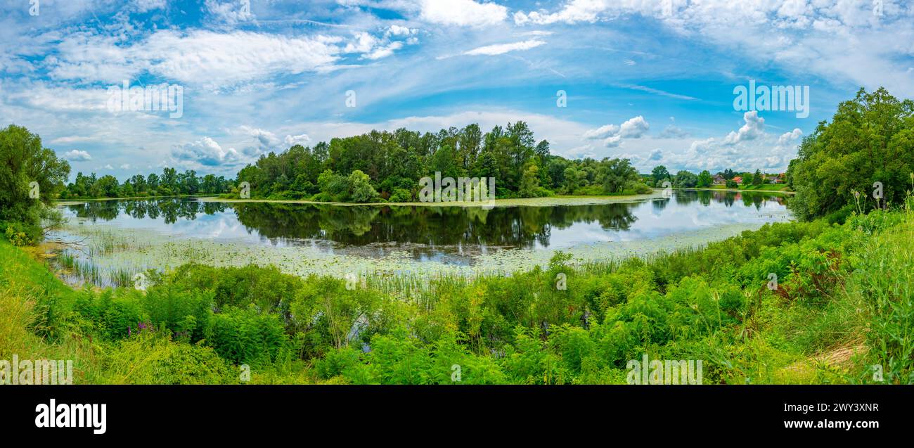 River Sava passing through Croatian countryside Stock Photo - Alamy