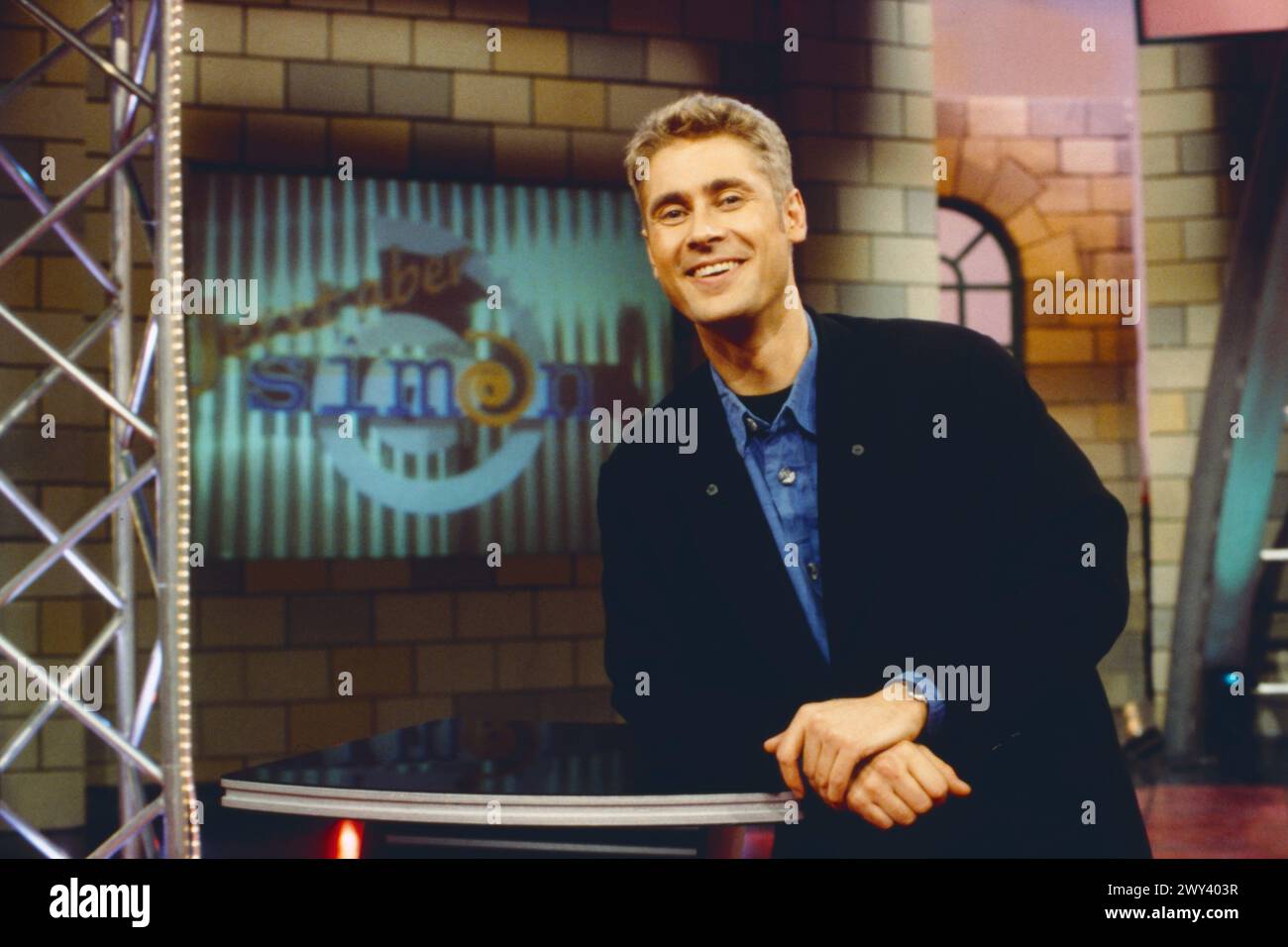 Jetzt aber Simon, Unterhaltungssendung vom Bayerischen Rundfunk, 1998, Moderation: Detlef Simon Stock Photo
