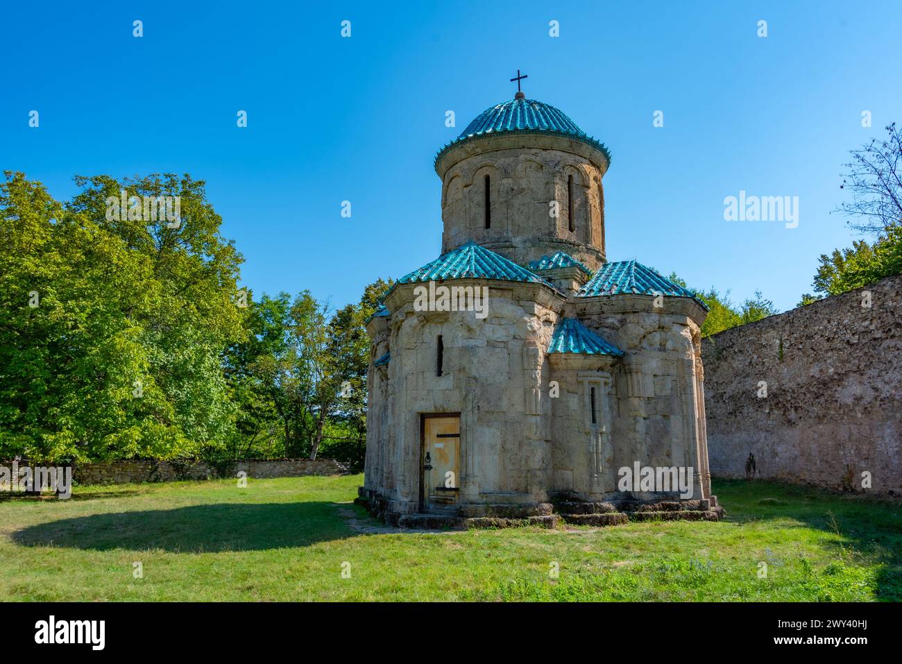 Kvetera Fortress's Church in during summer Stock Photo Alamy