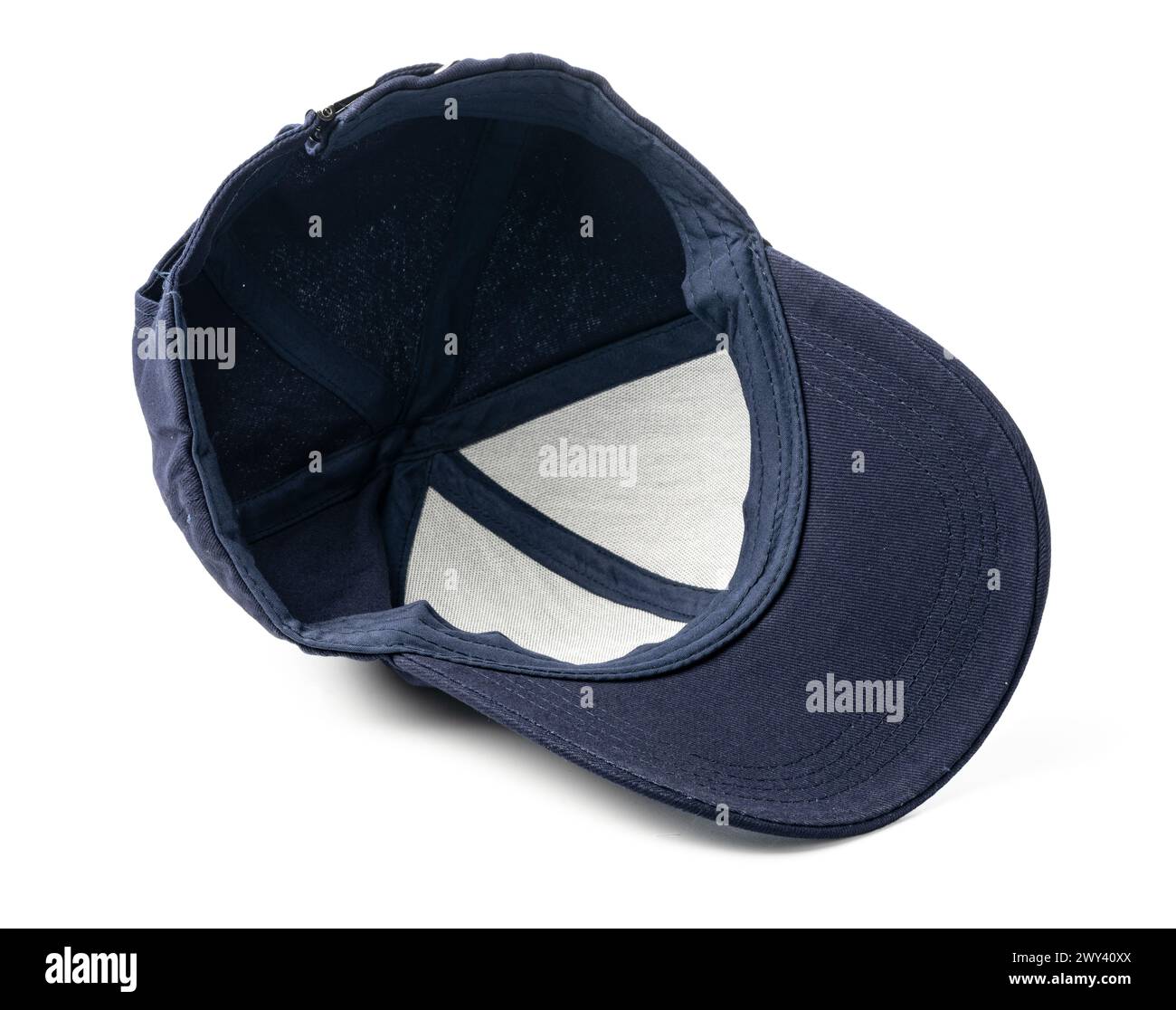 Navy Blue Baseball Cap on a White Background With Clear Lighting Stock ...