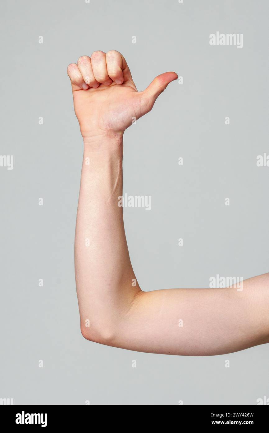 Letter L In Sign Language Young Adult Performing American Sign Language Letter L Against a Plain ...