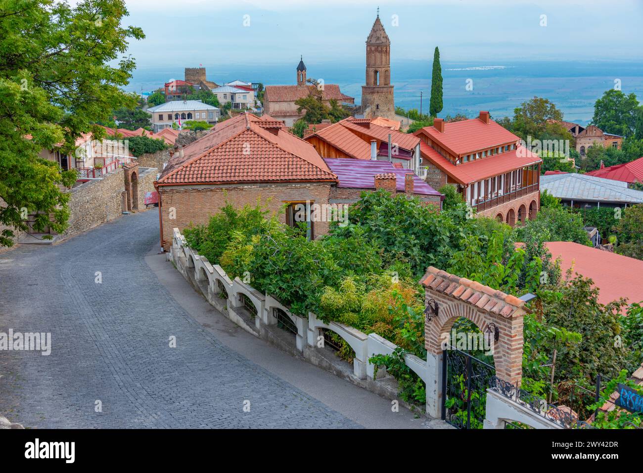 Signahi Aerial view sighnaghi city georgian hi-res stock photography and images ...