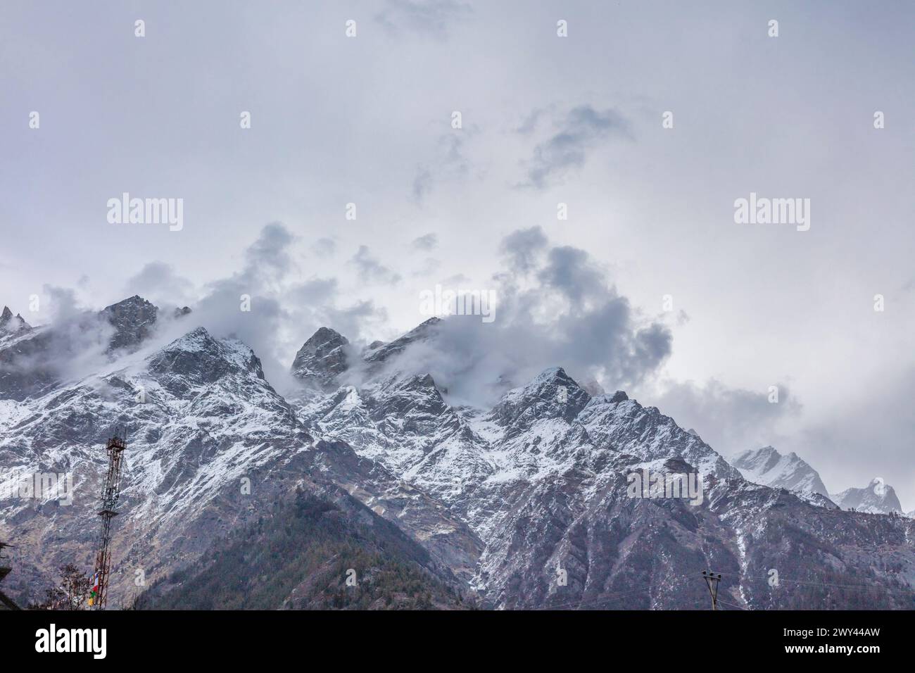 Himalaya mountain view, Sangla, India Stock Photo