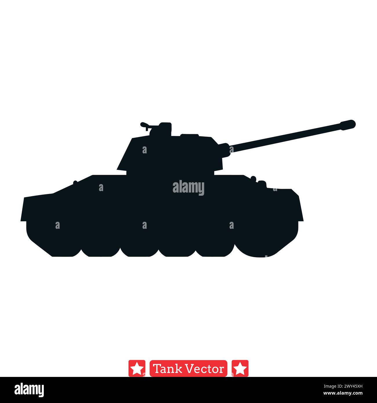 Tank Battalion Comprehensive Set of Vector Silhouettes for Designers