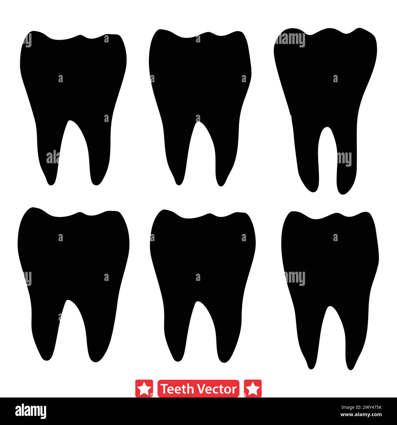 Gleaming Grins Silhouette Collection for Dental Professionals Stock
