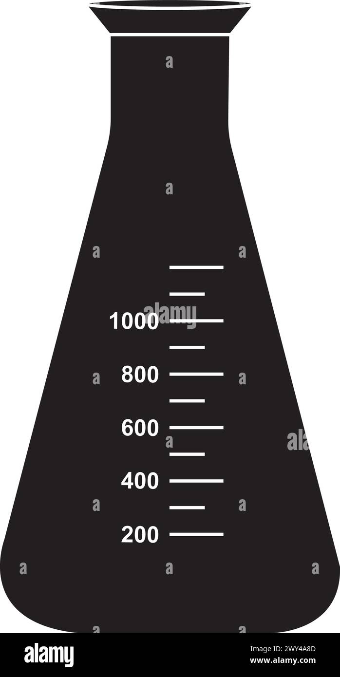 Laboratory measuring cup icon vector illustration symbol design Stock Vector