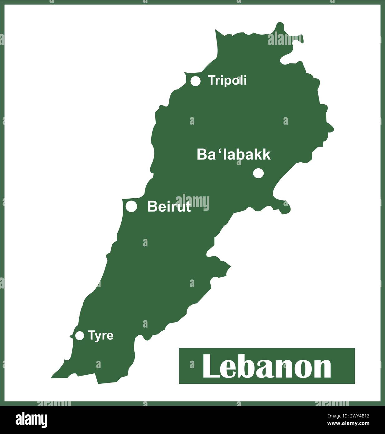 Lebanon map icon vector illustration symbol design Stock Vector Image ...