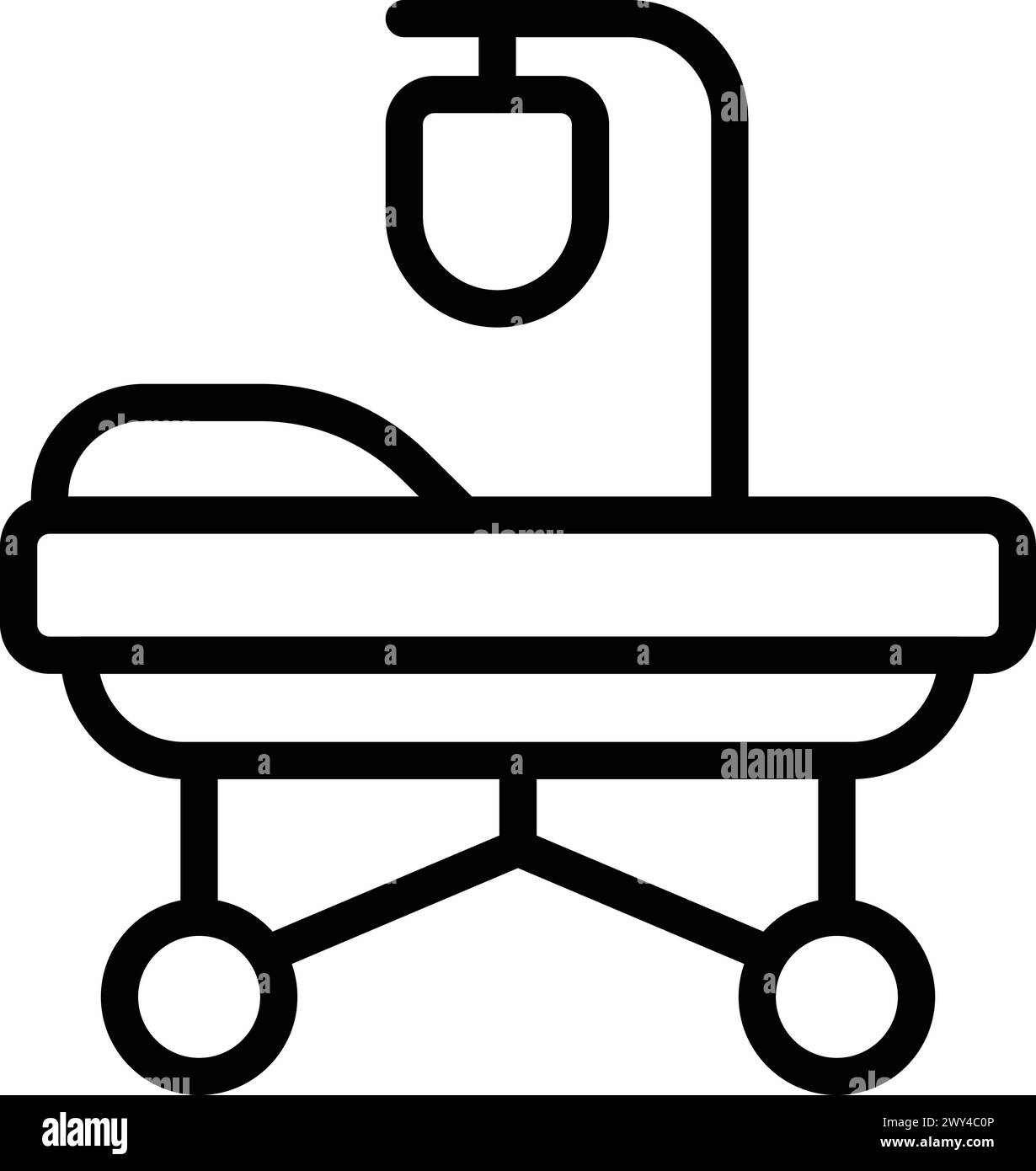 Ambulance stretcher icon outline vector. Emergency aid equipment ...