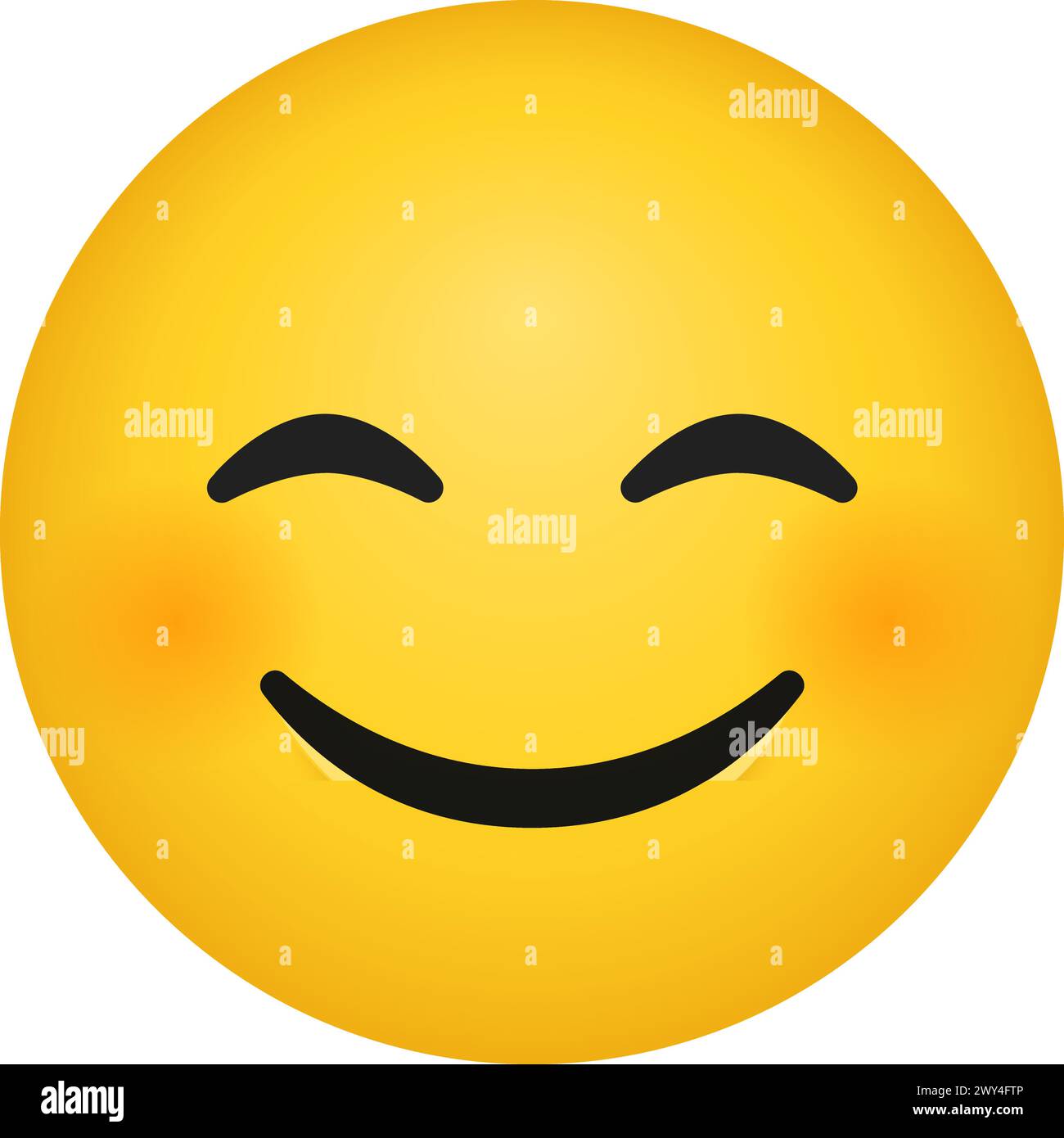 smiling face with smiling eyes Stock Vector