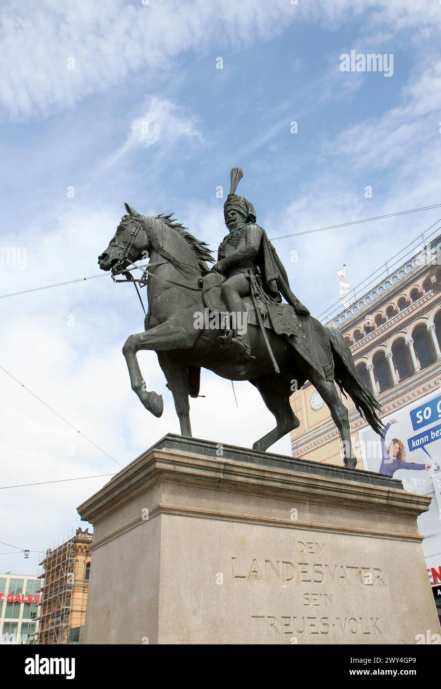 HANOVER, GERMANY JUNE 21,2012 The Ernst August Statue, dedicated to the
