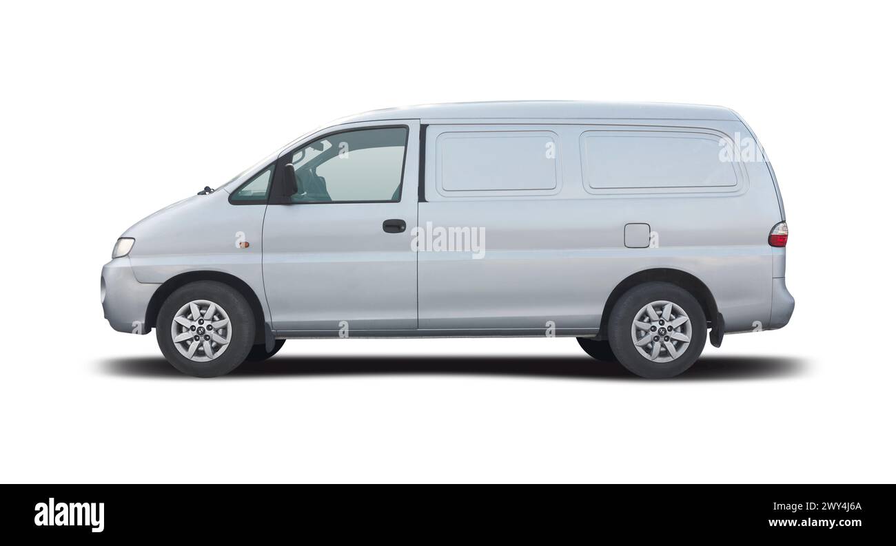 Hyundai H1 Van side view isolated on white background Stock Photo