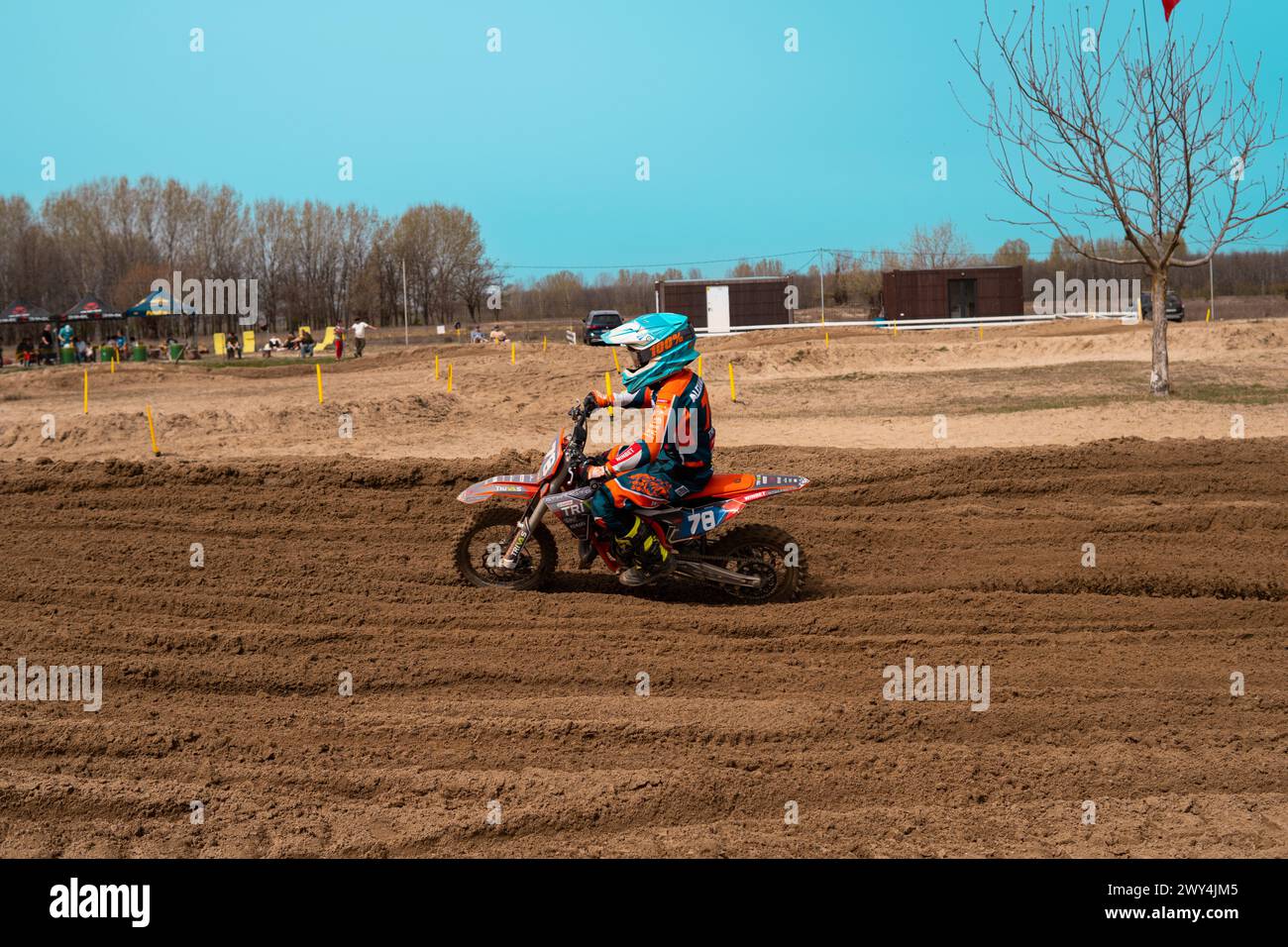 Motocross competition Stock Photo