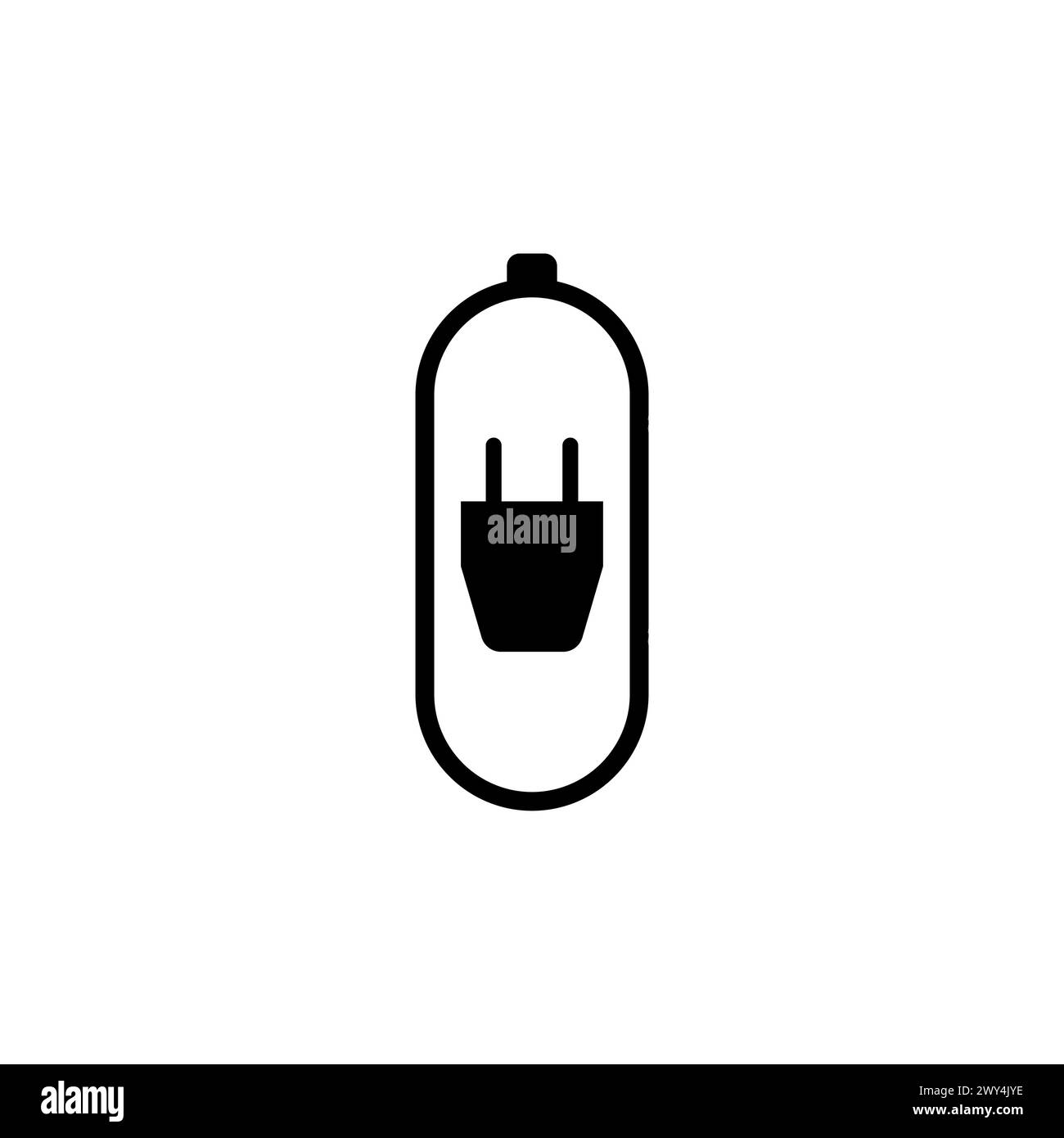 Battery Low flat vector icon. Simple solid symbol isolated on white ...