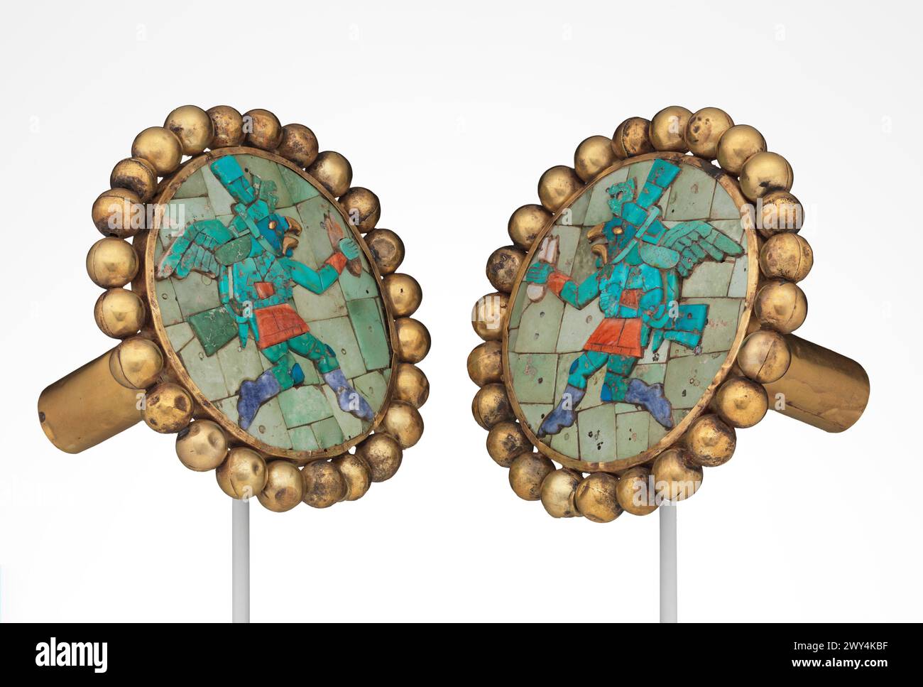 Ear Ornament, Winged Runner Moche 400700 CE Stock Photo Alamy