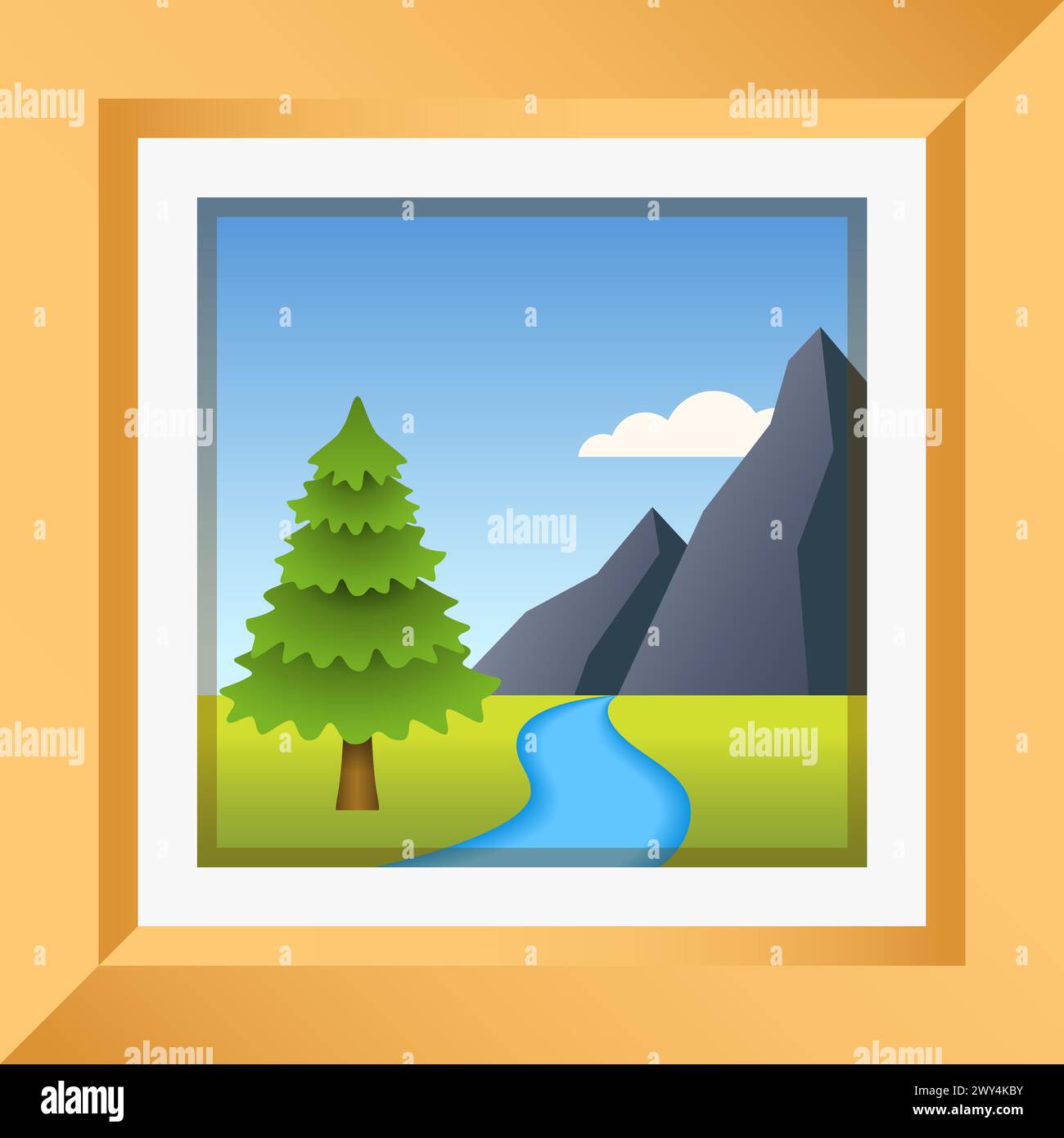 framed picture Stock Vector