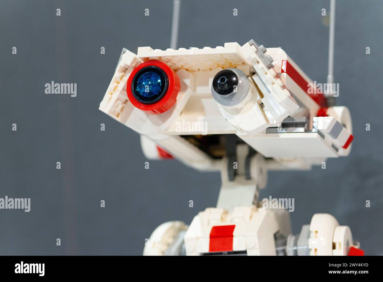 Star Wars Robot BD-1 Made of Lego Bricks Stock Photo