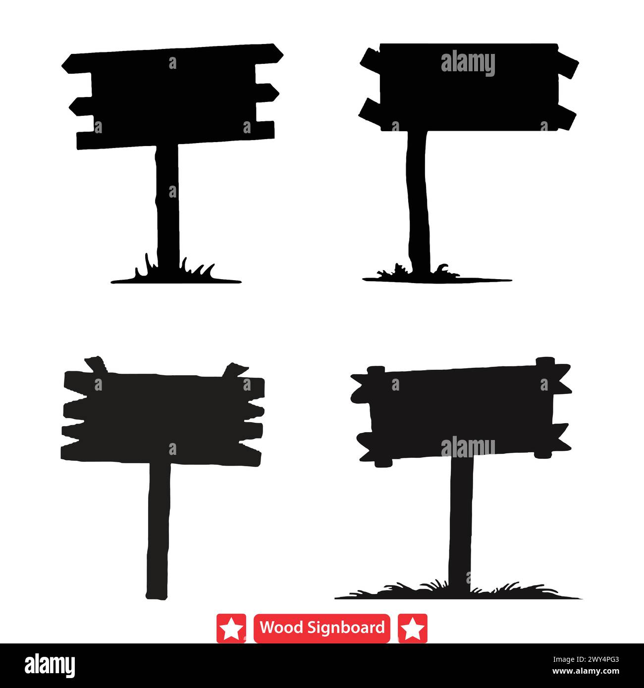 Classic Craftsmanship Wood Signboard Silhouettes for Timeless Appeal 