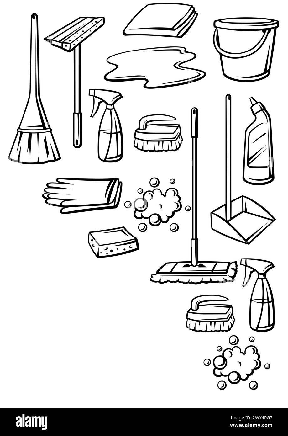 Cleaning flyer Black and White Stock Photos & Images - Alamy