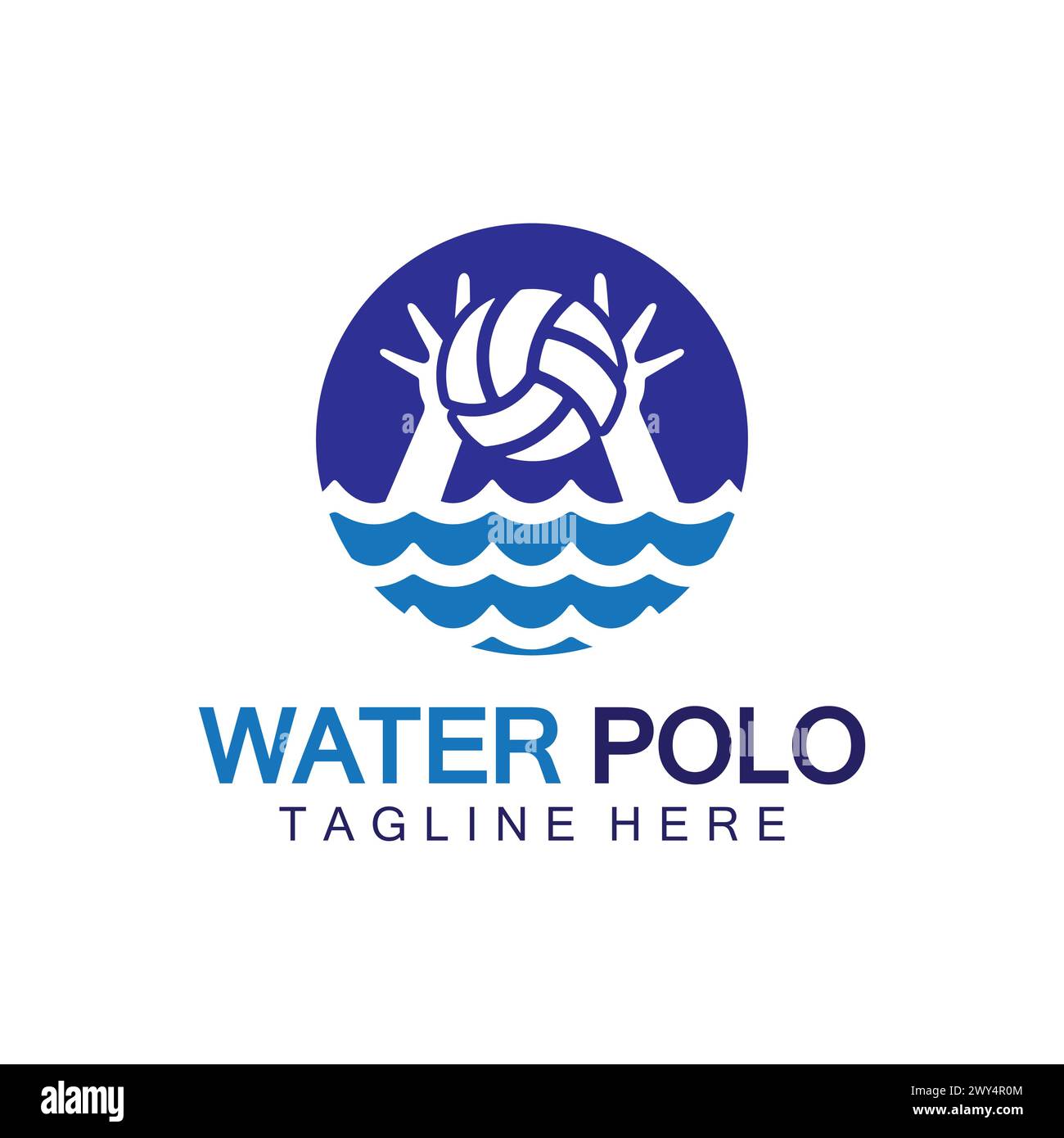 Water polo logo vector icon design. logo sport water polo Stock Vector