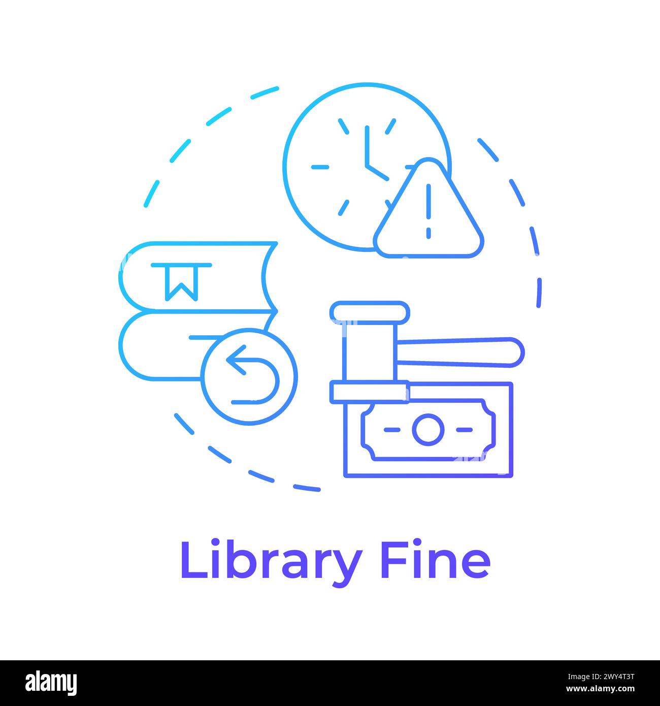 Library fine blue gradient concept icon Stock Vector Image & Art - Alamy