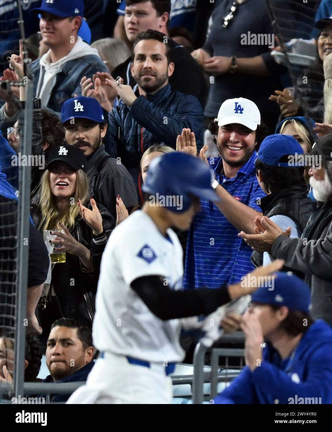 Los Angeles Dodgers Shohei Ohtani is celebrated in the 3rd inning of ...