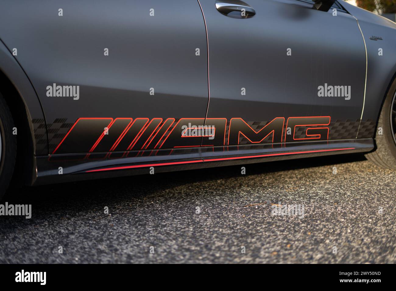 Mercedes-AMG A45s. The sports car from the AMG division of Mercedes ...