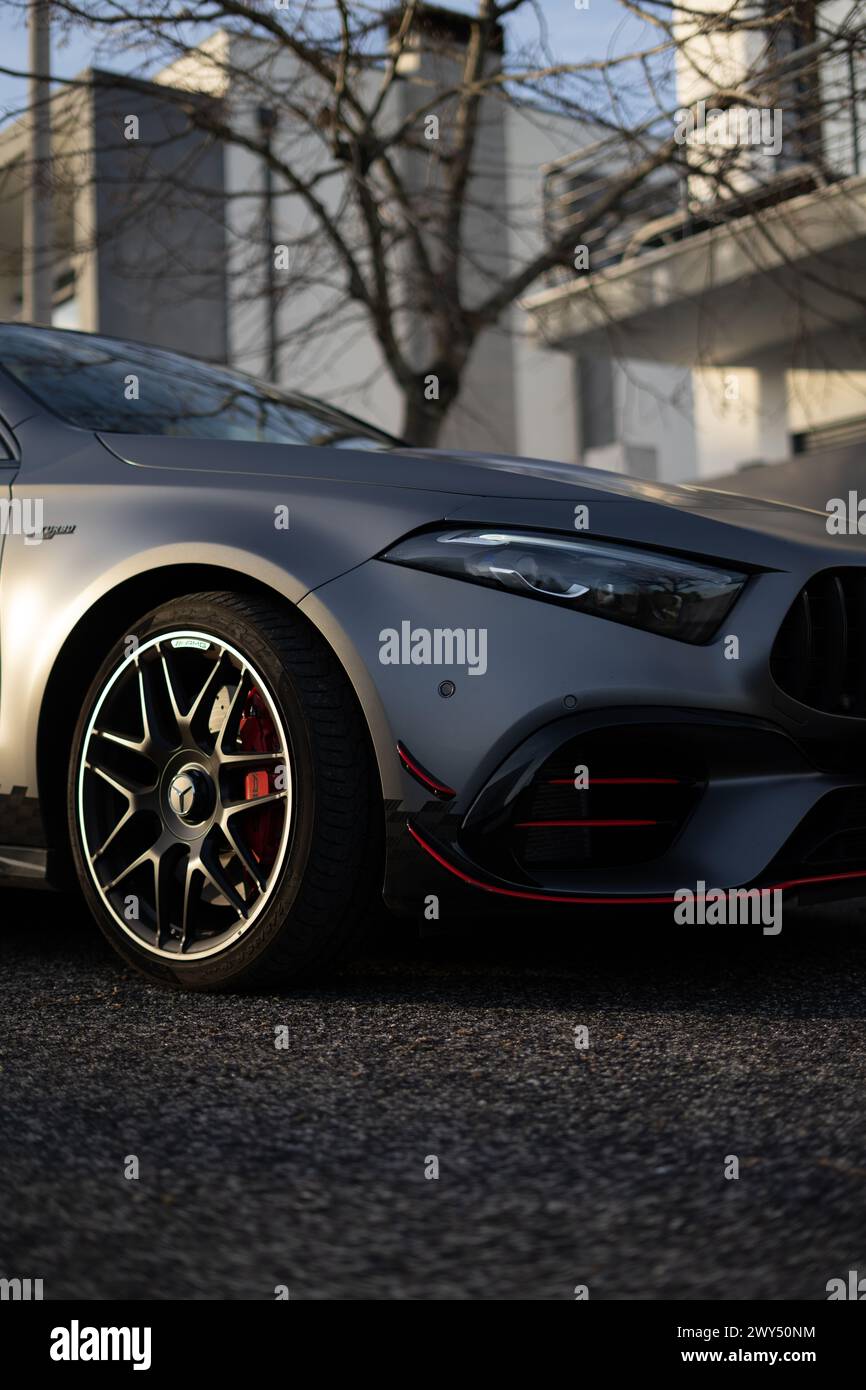 Mercedes-AMG A45s. The sports car from the AMG division of Mercedes ...
