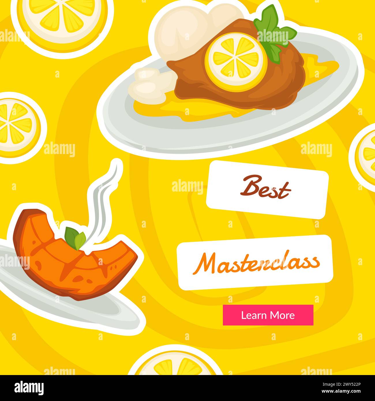 Best cooking masterclass, school or courses vector Stock Vector Image ...
