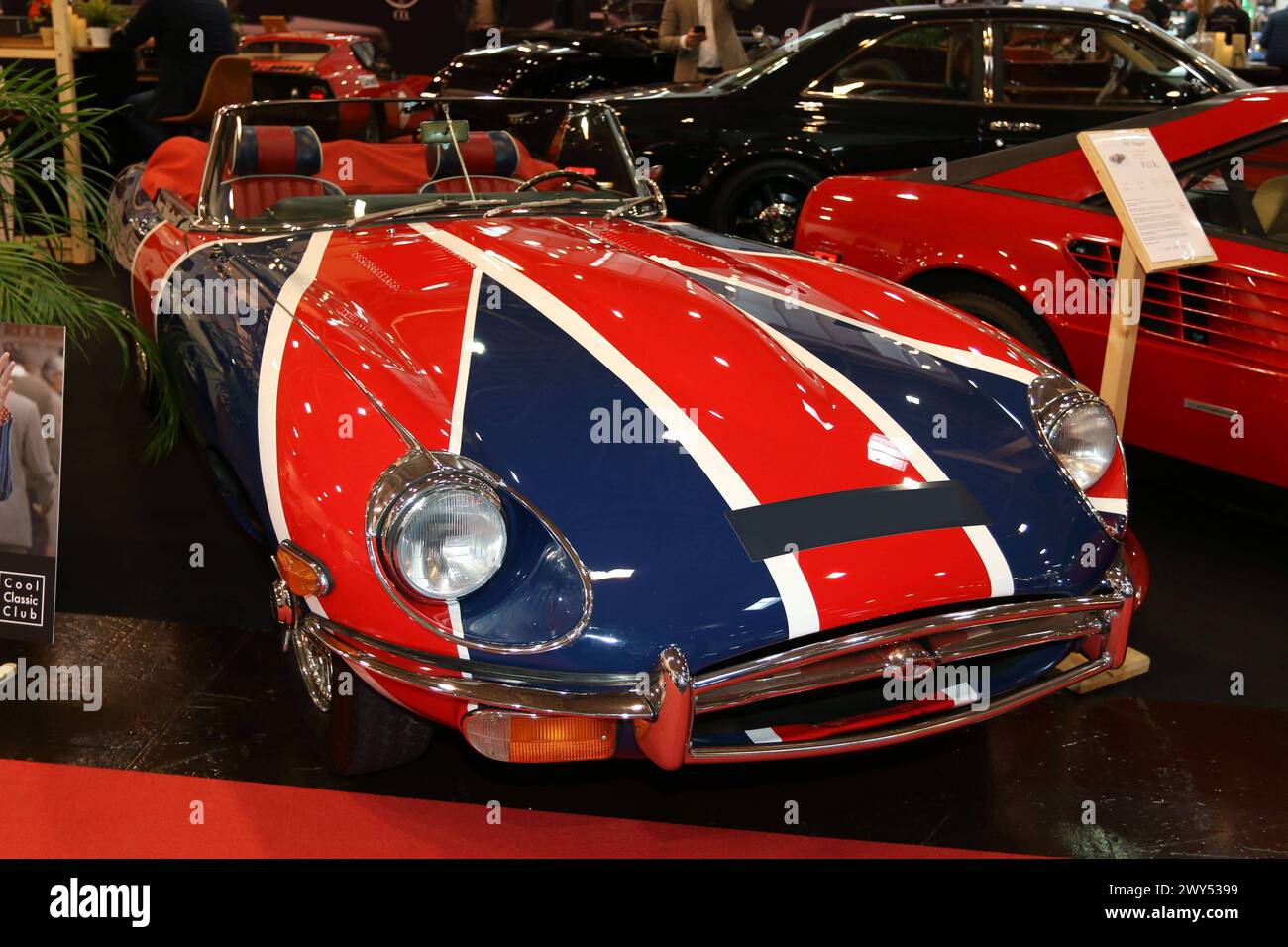 Jaguar EType Roadster 4.2 DHC Baujahr 1970, Union Jack Design