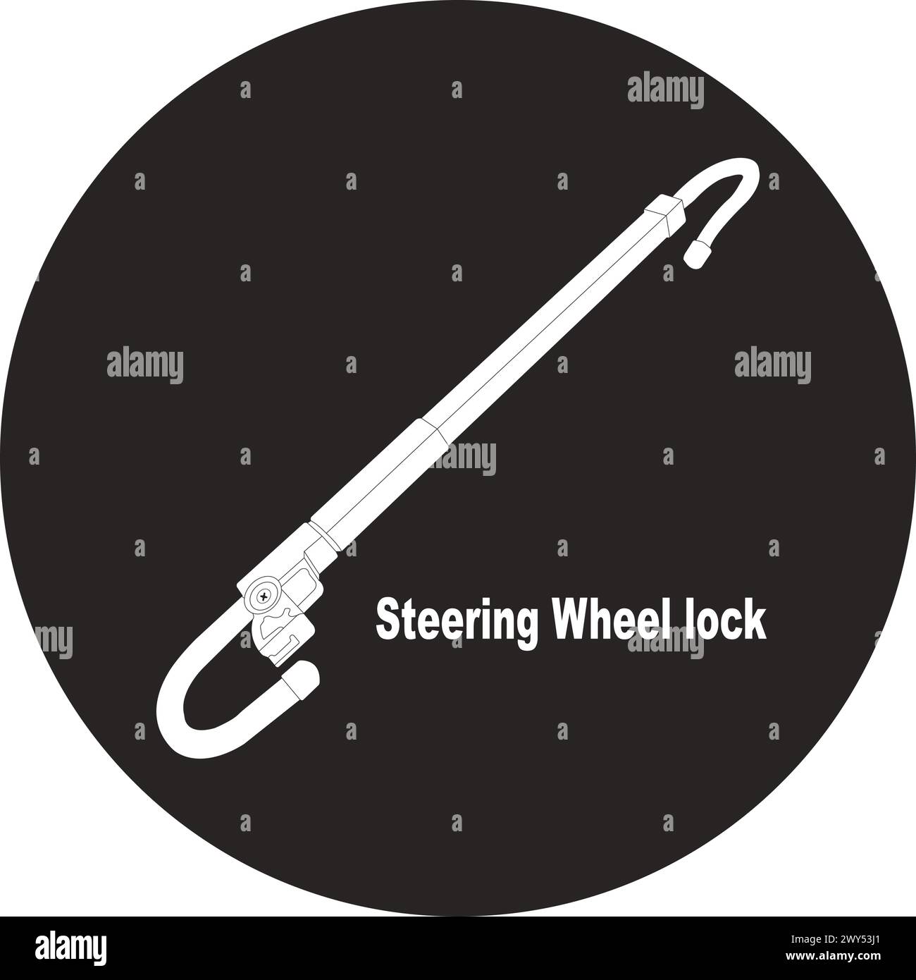 Steering wheel lock icon vector illustration symbol design Stock Vector Image & Art Alamy