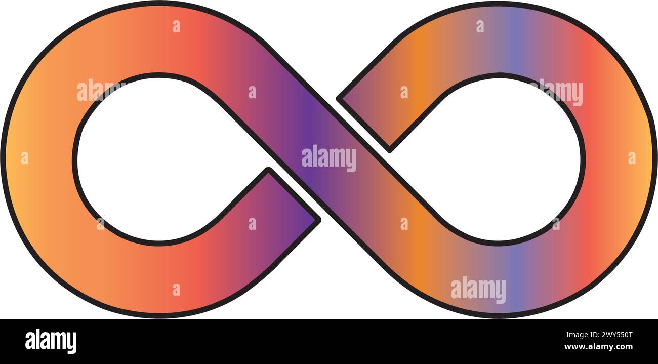 Infinity icon vector illustration symbol design. Stock Vector