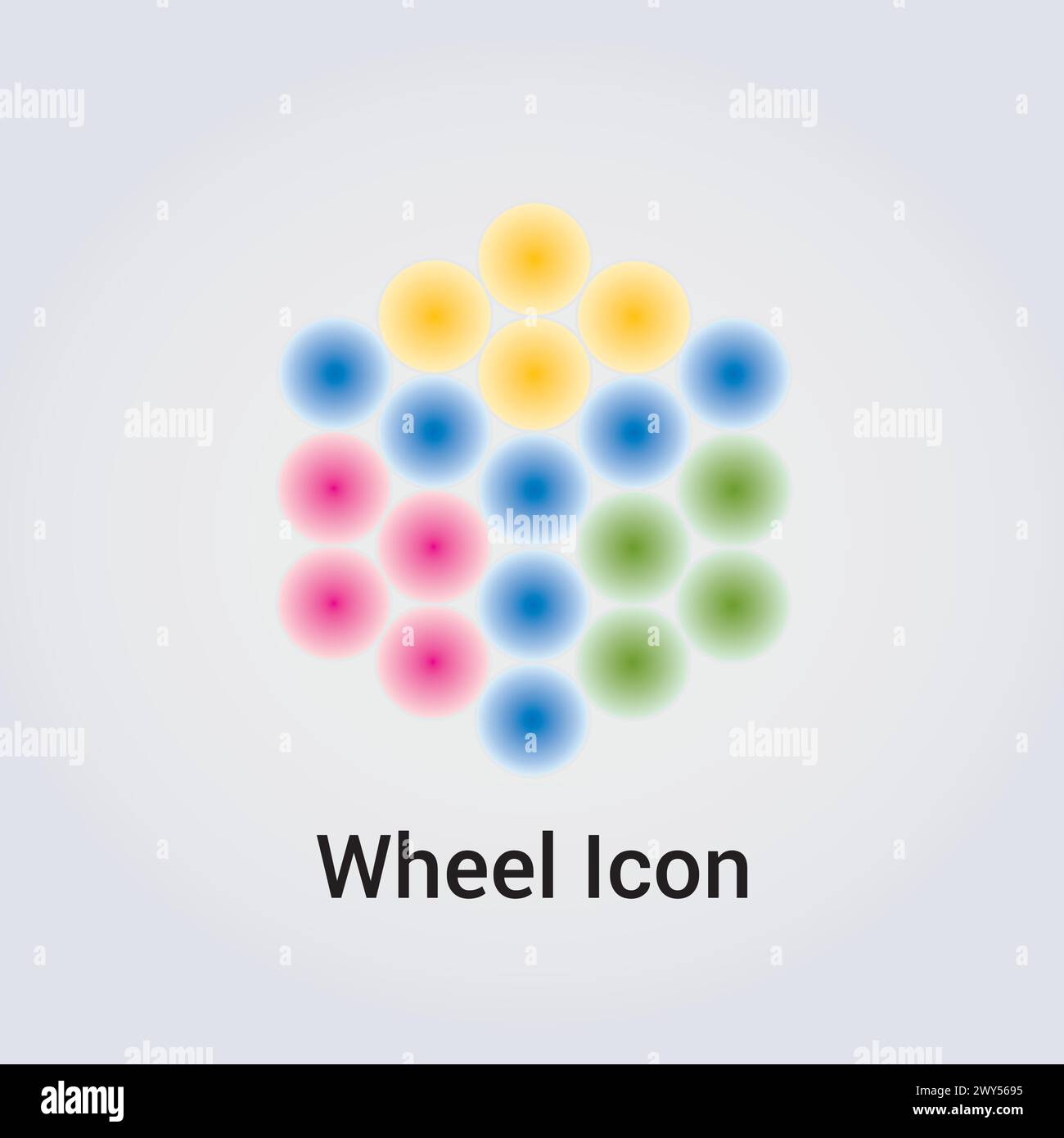 Wheel Icon Flower of Life Destiny Fate Logo Dharma Chakra Symbol Round Circle Infinity Vector Illustration Stock Vector