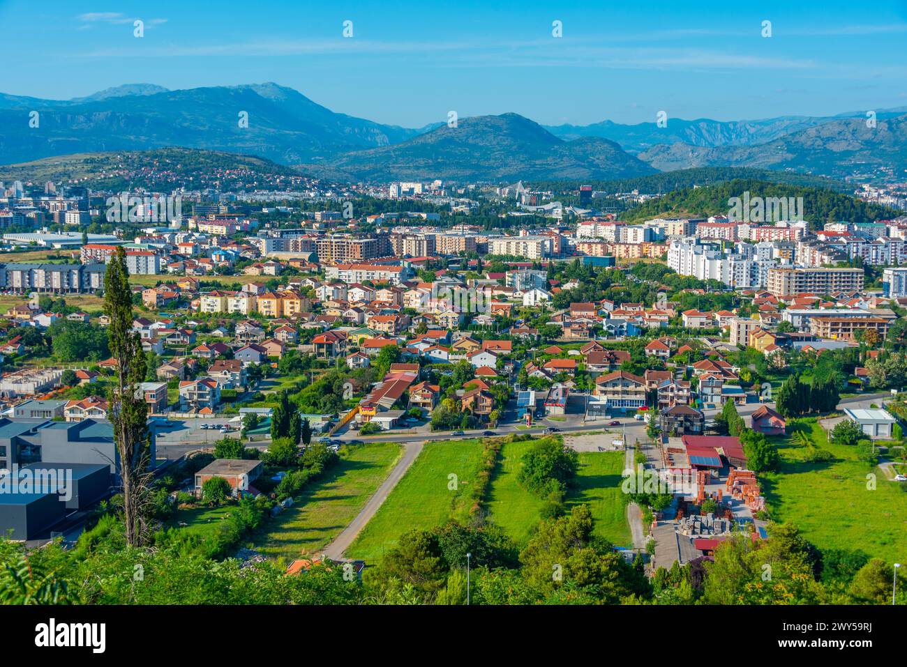 Aerial View Of Downtown Podgorica In Montenegro Stock Photo Alamy Aerial View Of Downtown Podgorica In Montenegro Stock Photo Alamy