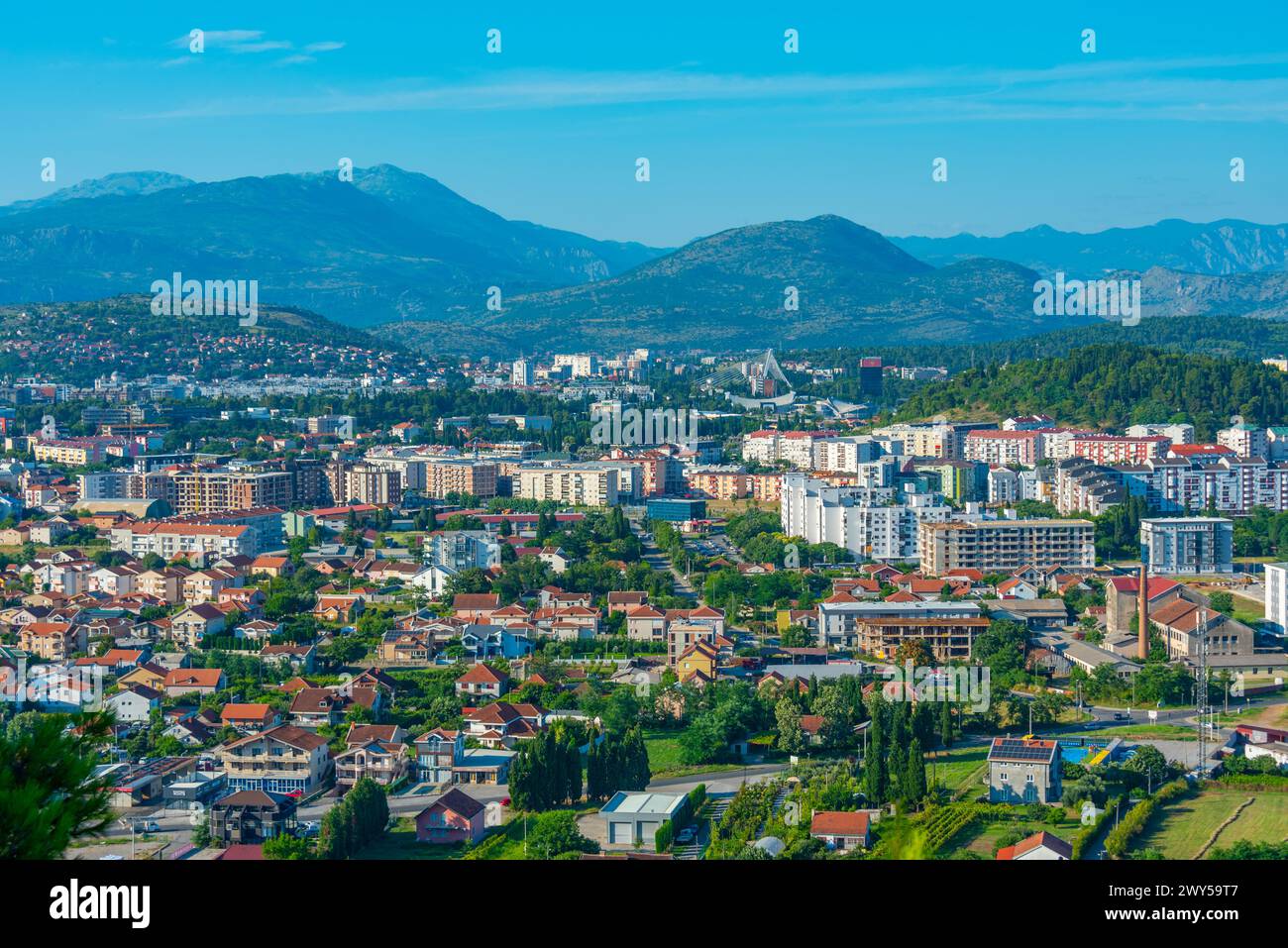 Aerial View Of Downtown Podgorica In Montenegro Stock Photo Alamy Aerial View Of Downtown Podgorica In Montenegro Stock Photo Alamy