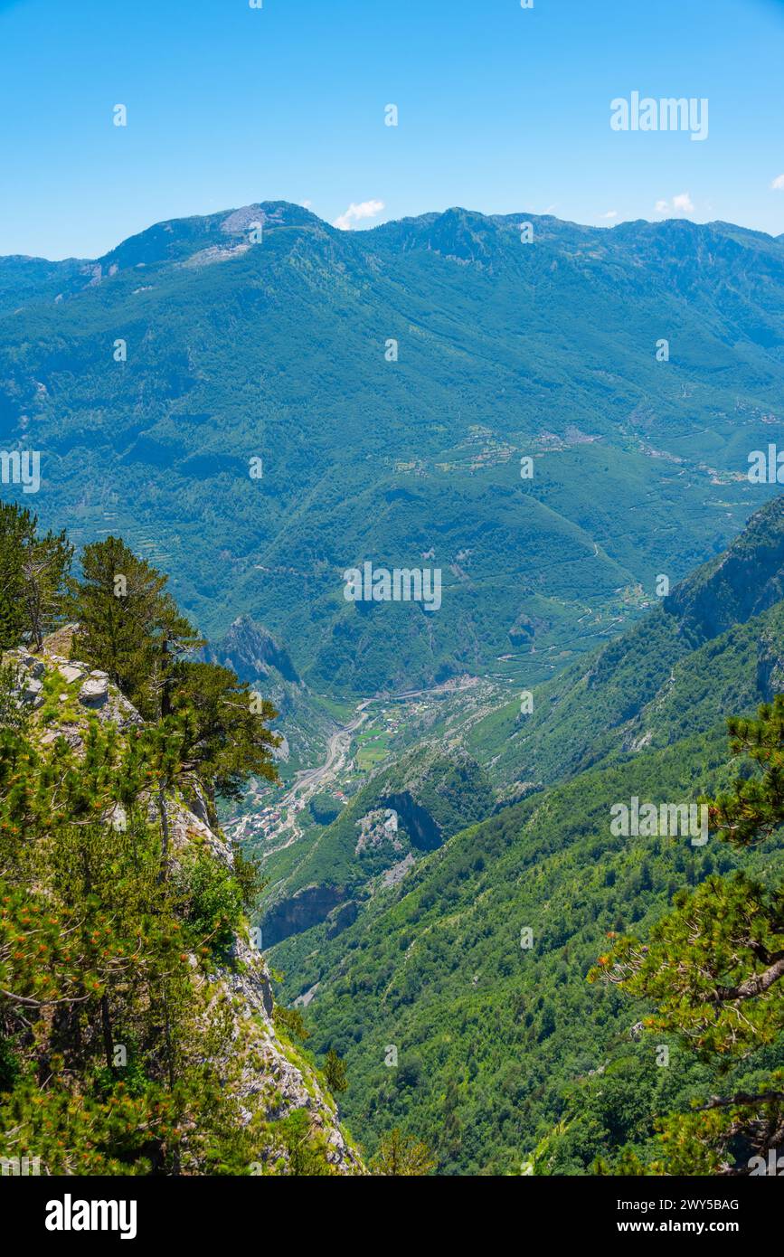 Grlo Sokolovo viewpoint over border between Montenegro and Albania ...