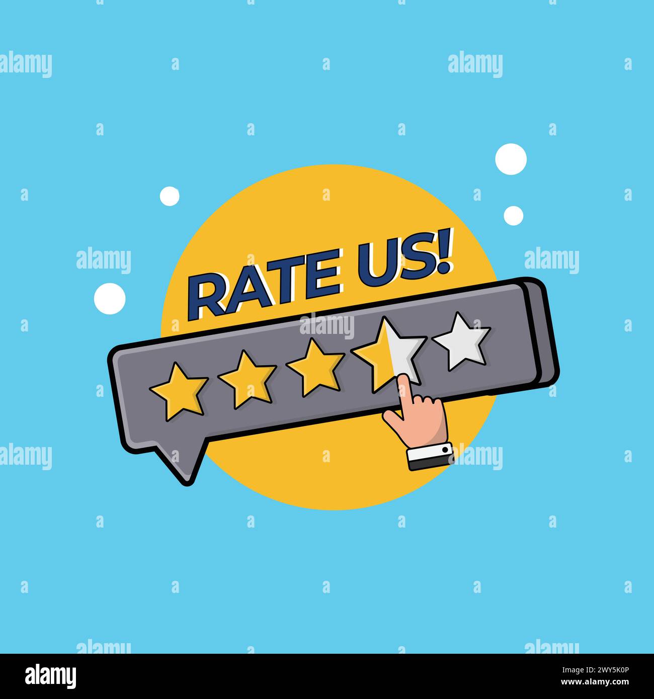 Customer or Client Rating Vector Illustration Design. Business Review and Rating Concept Design Stock Vector